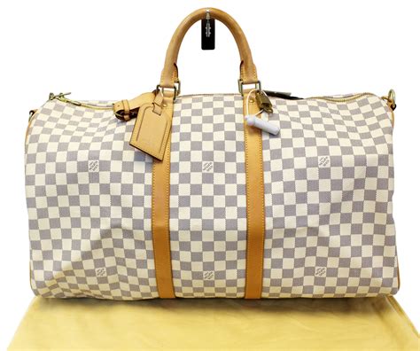 louis vuitton keepall 55 damier azur|louis vuitton keepall bandoulière bag.